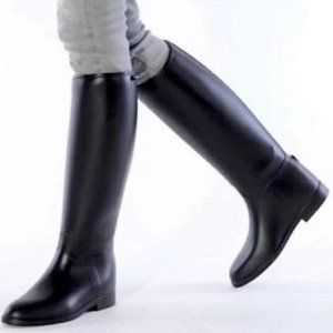 AIGLE FRANCE Waterproof Black Rubber Riding Boots